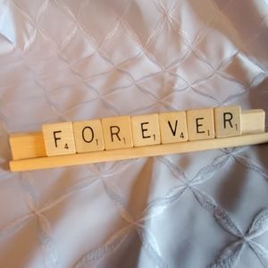 HANDCRAFTED Scrabble Tile Rack "FOREVER"